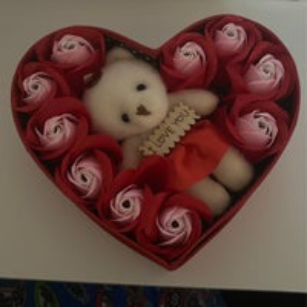 Bath Soap Flowers, 10Pcs Essential Oil Scented Red